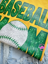 Load image into Gallery viewer, BASEBALL MOM FAUX SPARKLE TEE