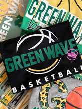 Load image into Gallery viewer, THROWBACK GREEN WAVE BASKETBALL TEE