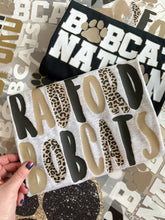 Load image into Gallery viewer, SALE! BOBCATS LEOPARD STAMP TEE