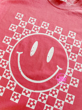 Load image into Gallery viewer, CHECKERBOARD DAISY SMILE TEE