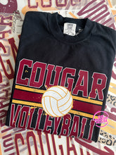 Load image into Gallery viewer, COUGAR VOLLEYBALL LINES INKED TEE