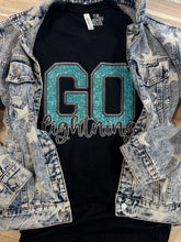 Load image into Gallery viewer, GO LIGHTNING FAUX SPARKLE TEE