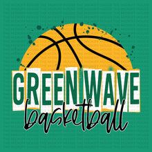 Load image into Gallery viewer, GREEN WAVE BASKETBALL SKETCH TEE