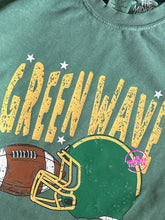 Load image into Gallery viewer, GREEN WAVE GRUNGE HELMET TEE