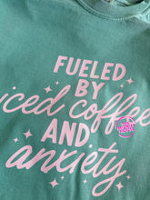 Load image into Gallery viewer, ICED COFFEE AND ANXIETY TEE