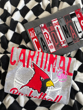 Load image into Gallery viewer, CARDINAL BASKETBALL STAMP TEE