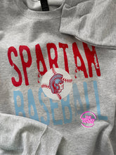 Load image into Gallery viewer, SPARTAN BASEBALL HEADLINE CREWNECK