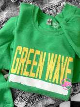 Load image into Gallery viewer, SALE! GREEN WAVE JERSEY LINE CREWNECK