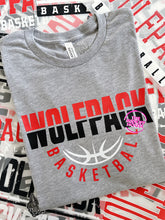 Load image into Gallery viewer, WOLFPACK BASKETBALL HALF SPLIT TEE