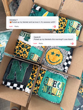 Load image into Gallery viewer, SALE! GREEN WAVE PATCHES BLANKET