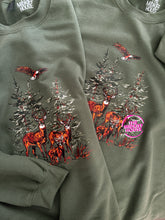 Load image into Gallery viewer, DEER AND EAGLE FOREST CREWNECK