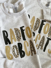 Load image into Gallery viewer, SALE! BOBCATS LEOPARD STAMP CREWNECK