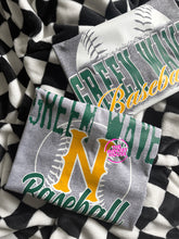 Load image into Gallery viewer, GREEN WAVE BASEBALL VINTAGE STAMP TEE