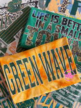 Load image into Gallery viewer, GREEN WAVE VARSITY TIE-DYE TEE