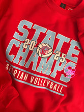 Load image into Gallery viewer, SPARTAN VOLLEYBALL STATE CHAMPS CREWNECK