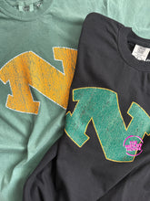 Load image into Gallery viewer, GREEN WAVE DISTRESSED N LOGO LT GREEN
