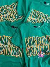 Load image into Gallery viewer, HAND-LETTERED GREEN WAVE TEE