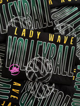 Load image into Gallery viewer, LADY WAVE VINTAGE FADE VOLLEYBALL TEE