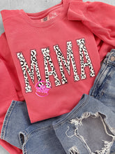 Load image into Gallery viewer, MAMA VARSITY LEOPARD CREWNECK