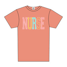 Load image into Gallery viewer, NURSE RAINBOW VARSITY TEE