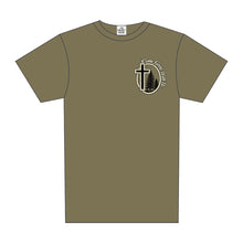 Load image into Gallery viewer, FUNDRAISER: PINE GROVE BAPTIST TEE OLIVE (EXP IN-STOCK 11/20/26-11/27/26)