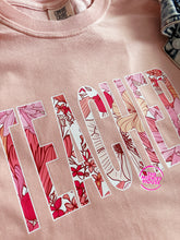 Load image into Gallery viewer, TEACHER BOLD FLORAL TEE