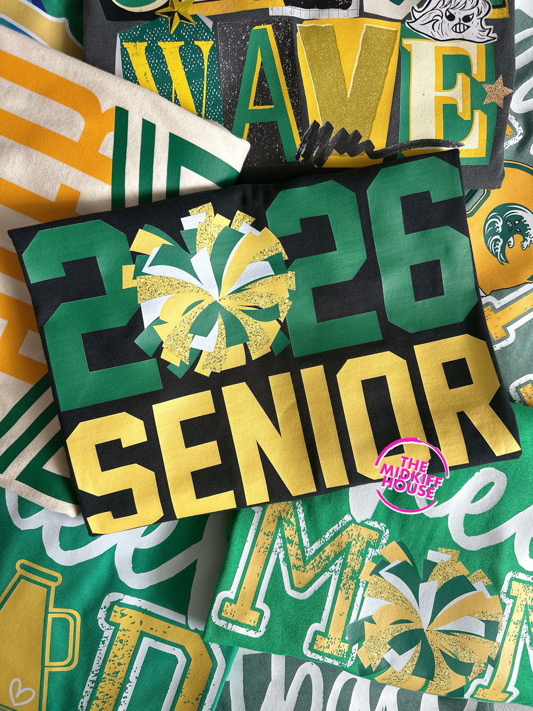 GREEN WAVE CHEER SENIOR TEE