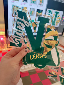 GREEN WAVE CHEER TRANSFER DECAL