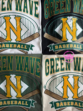 Load image into Gallery viewer, GREEN WAVE BASEBALL VINTAGE BANNER TEE
