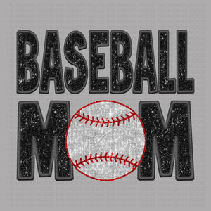 BASEBALL MOM FAUX SPARKLE TEE