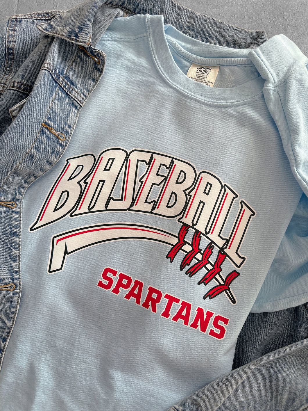 SPARTANS BASEBALL STITCHES CREWNECK