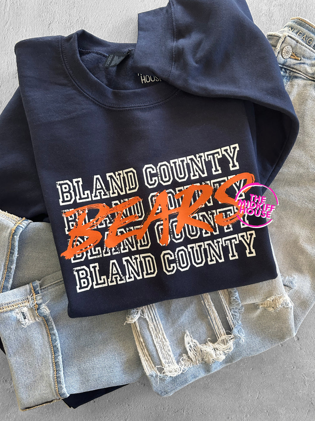 SALE! BEARS STACKED CREWNECK