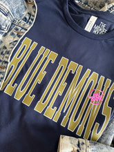 Load image into Gallery viewer, BLUE DEMONS VARSITY TEE
