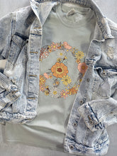 Load image into Gallery viewer, BOHO FLORAL PEACE SIGN TEE
