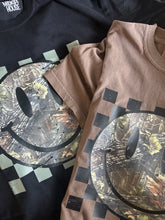 Load image into Gallery viewer, CAMO CHECKERBOARD SMILE TEE
