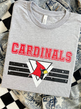 Load image into Gallery viewer, CARDINALS DISTRESSED LINES LOGO TEE
