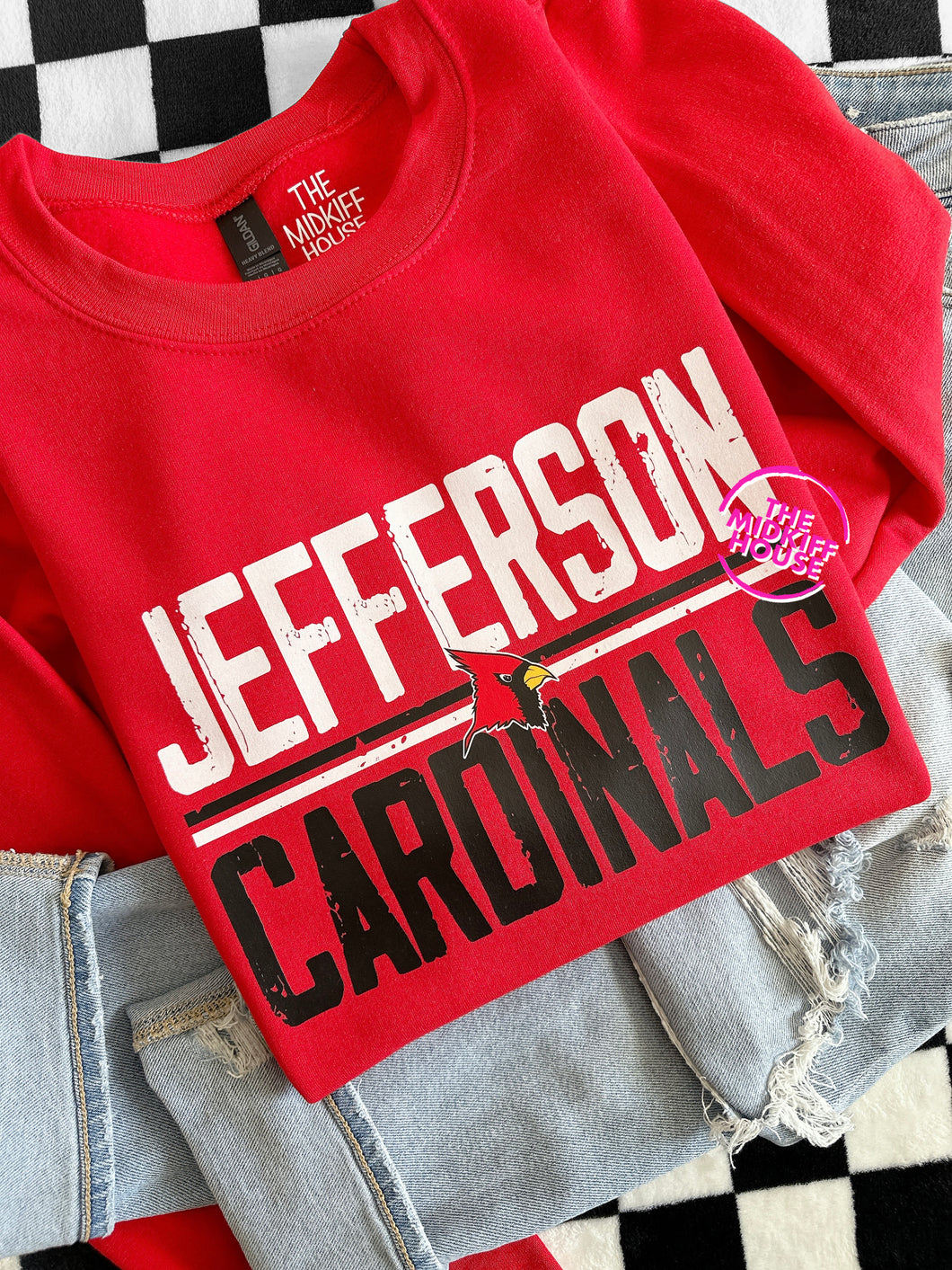 CARDINALS RETRO BLOCK CREWNECK