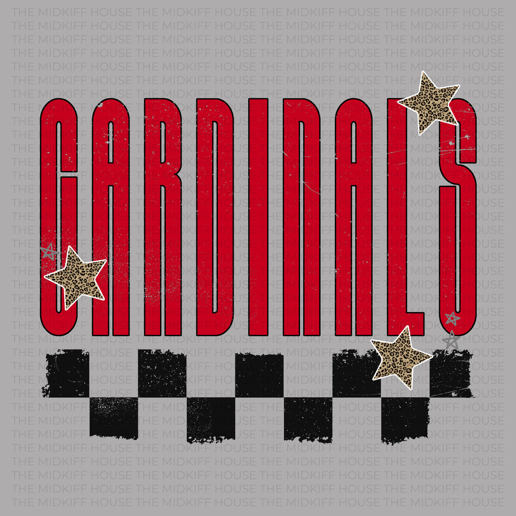 CARDINALS TRENDY CHECKERBOARD TEE