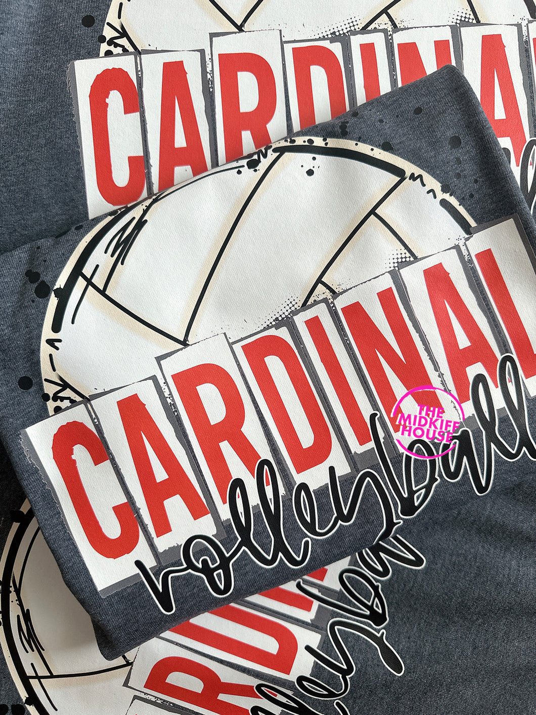 CARDINAL VOLLEYBALL SKETCH TEE