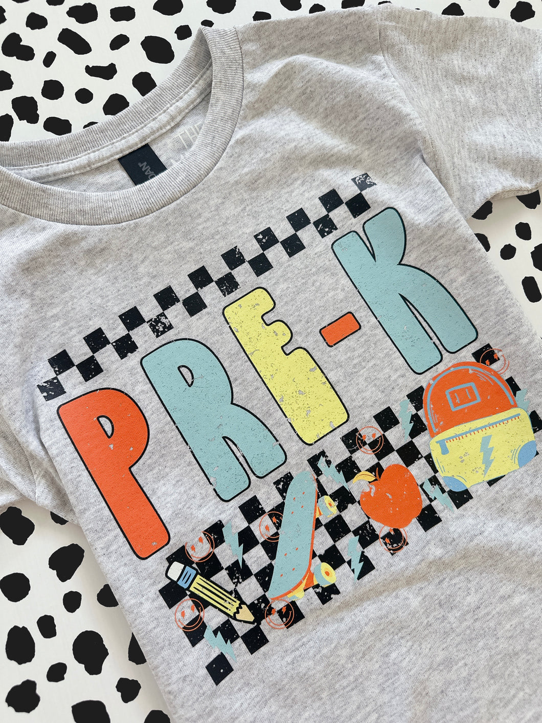 BACK TO SCHOOL DUDES CHECKERBOARD TEE