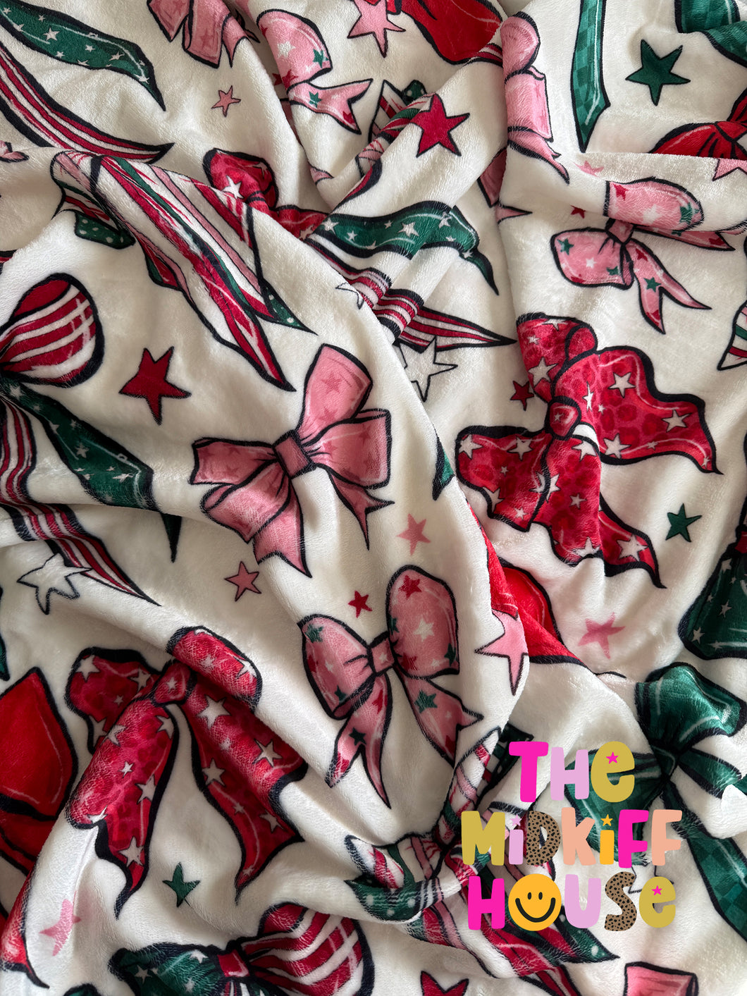 SALE! CHRISTMAS BOWS BLANKET