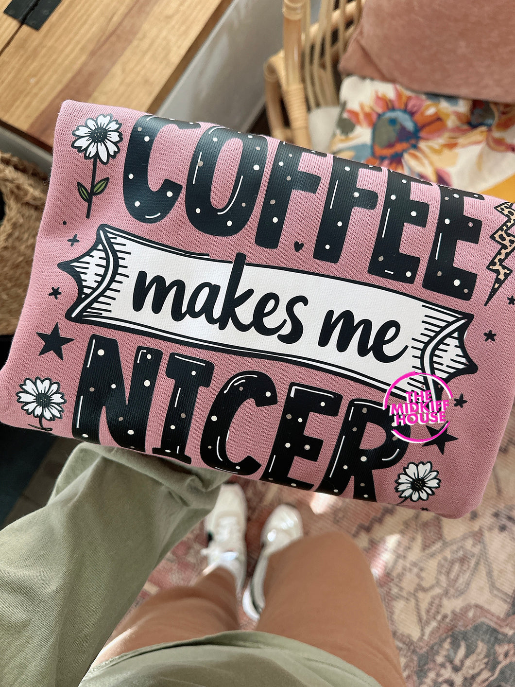 COFFEE MAKES ME NICER CREWNECK