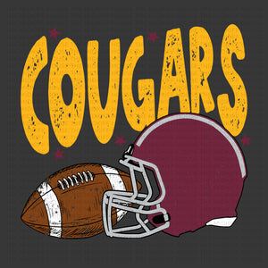 COUGARS GRUNGE HELMET TEE