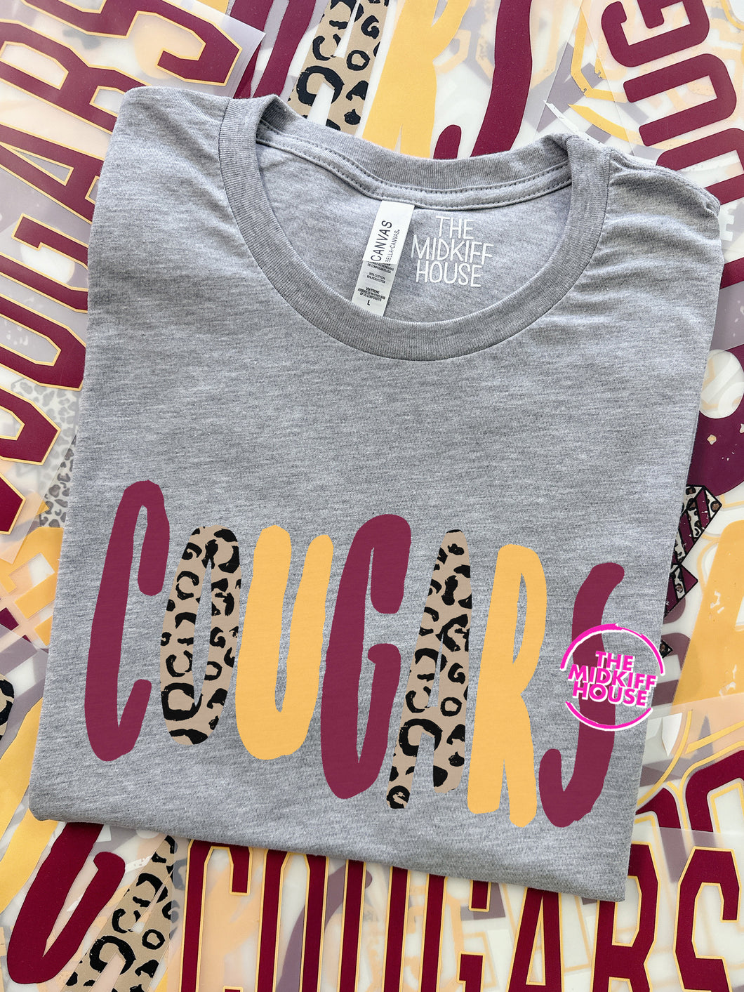 COUGARS LEOPARD STAMP TEE