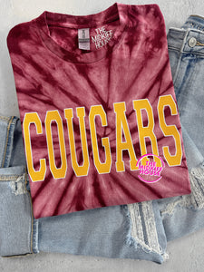 COUGARS VARSITY TIE-DYE TEE