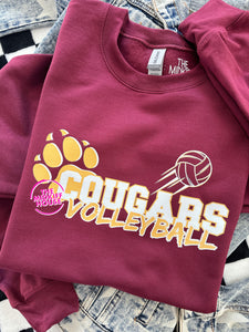 COUGARS VOLLEYBALL TEAM CREWNECK