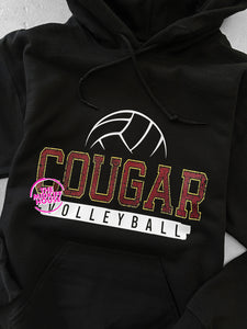 COUGAR VOLLEYBALL BLACK HOODIE