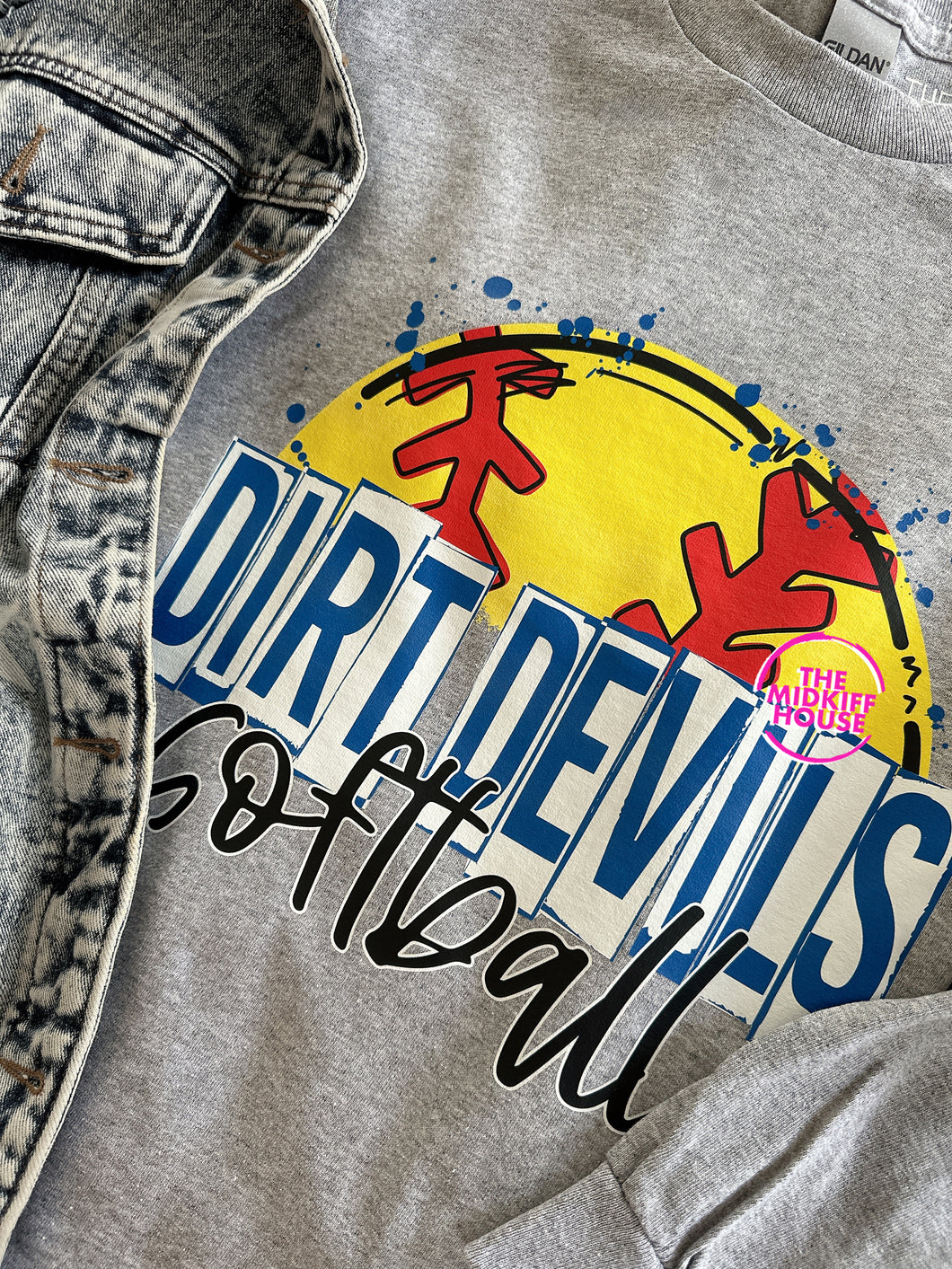 DIRT DEVILS SOFTBALL SKETCH LONG SLV