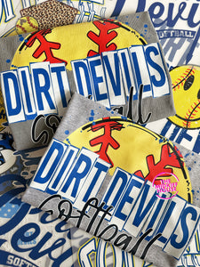 DIRT DEVILS SOFTBALL SKETCH TEE
