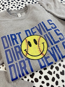 DIRT DEVILS RETRO SMILE CREWNECK